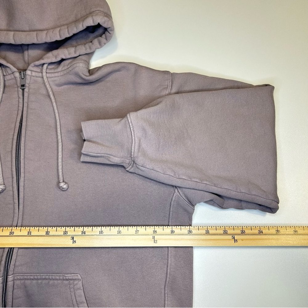 Aritzia TNA Brown Cozy Fleece Boyfriend Zip Hoodie XS - Picture 6 of 7